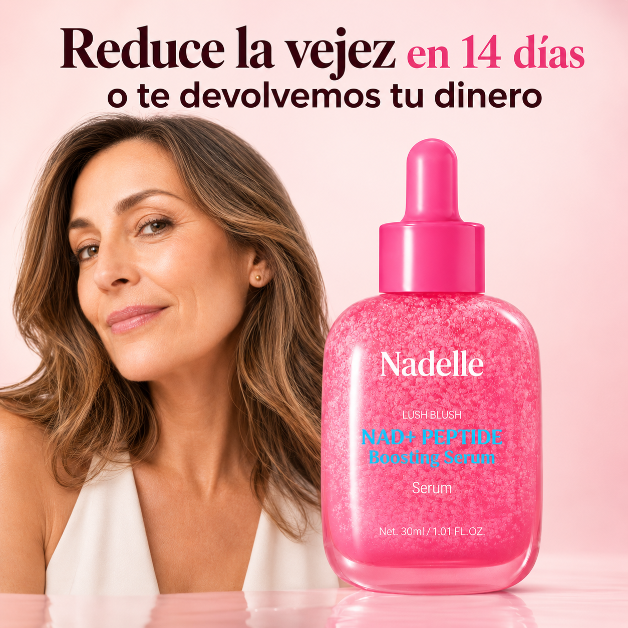 Liquid Sérum NAD⁺ + 14 Péptidos Antiarrugas y Reafirmantes