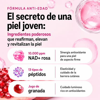 Liquid Sérum NAD⁺ + 14 Péptidos Antiarrugas y Reafirmantes